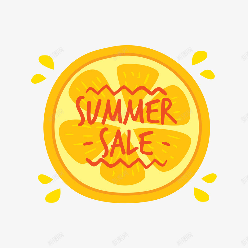 夏日促销橙子标签矢量图ai免抠素材_新图网 https://ixintu.com 夏日促销 手绘 标签 橙子 水果 矢量图