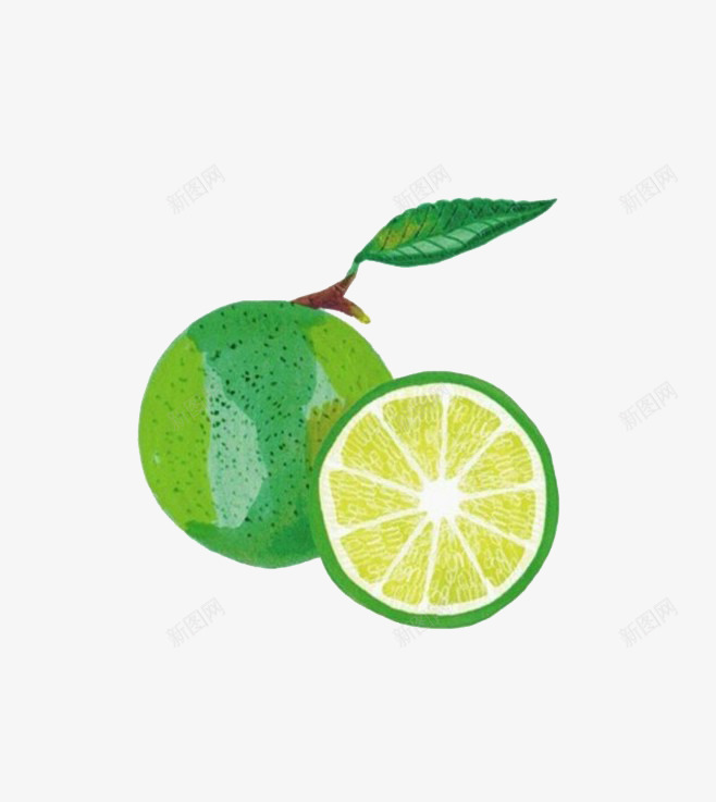 卡通青柠檬png免抠素材_新图网 https://ixintu.com 卡通 柠檬 绿色 装饰