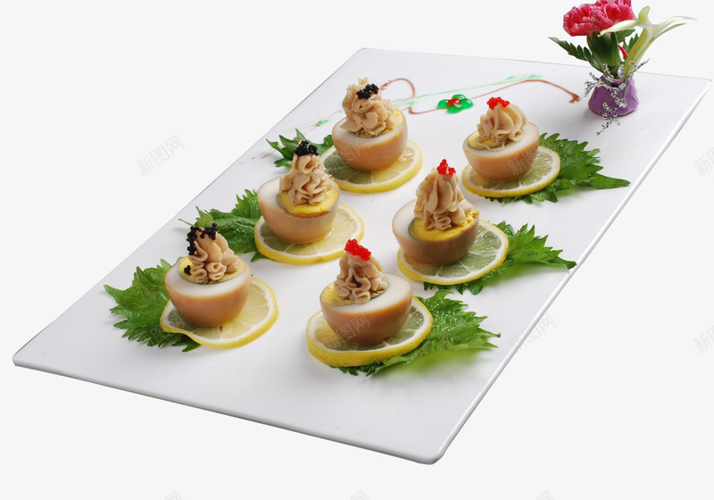 柠檬鸡蛋png免抠素材_新图网 https://ixintu.com 产品实物 柠檬 熟蛋 碟子 青菜 鸡蛋