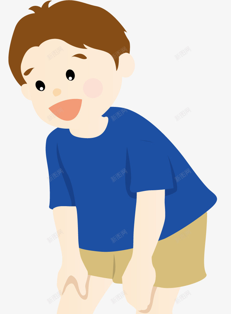 弯腰的男孩png免抠素材_新图网 https://ixintu.com 佝偻 卡通 可爱 孩子 张嘴 张嘴的人 弯腰 微笑 手绘 水彩 男孩