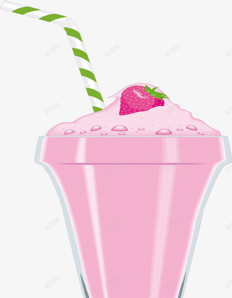 手绘夏日装饰插图草莓沙冰png免抠素材_新图网 https://ixintu.com 可爱 夏日 手绘 沙冰 草莓 装饰插图 饮品
