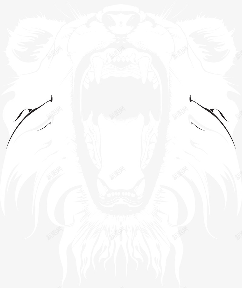 白色头像凶猛雄狮矢量图ai免抠素材_新图网 https://ixintu.com 凶猛狮子 凶猛的雄狮 卡通雄狮 白色 矢量雄狮 野兽 雄狮 矢量图