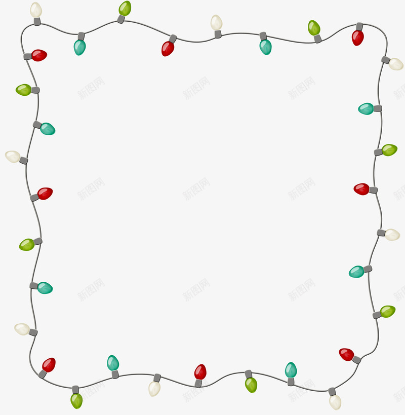 彩灯边框png免抠素材_新图网 https://ixintu.com 小彩灯边框纹理 新年彩灯 节日彩灯 节日气氛