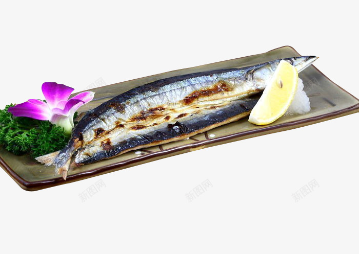 柠檬秋刀鱼png免抠素材_新图网 https://ixintu.com 料理 秋刀鱼 美食 餐饮