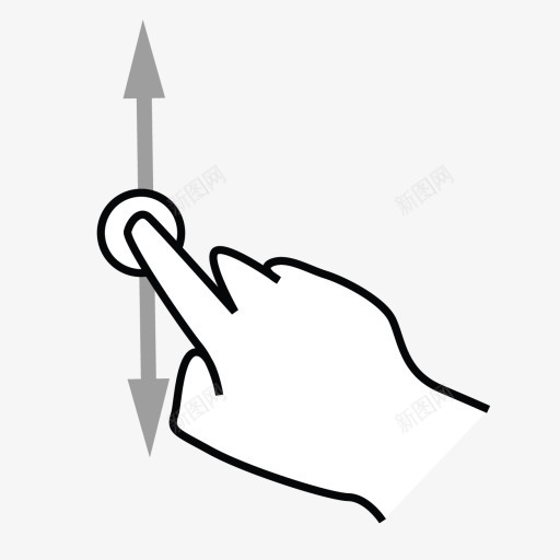一手指滚动gestureworks图标png_新图网 https://ixintu.com finger one scroll 一 手指 滚动