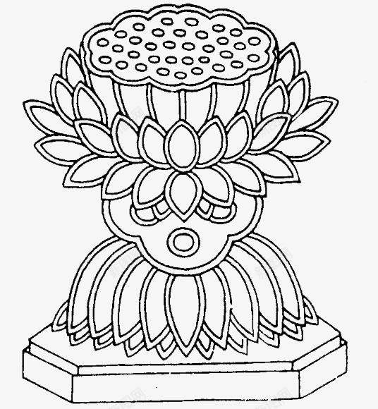 莲花座线稿png免抠素材_新图网 https://ixintu.com 手绘莲花座 线稿 莲花 莲花座 莲花座手绘 莲花座线稿 莲花线稿