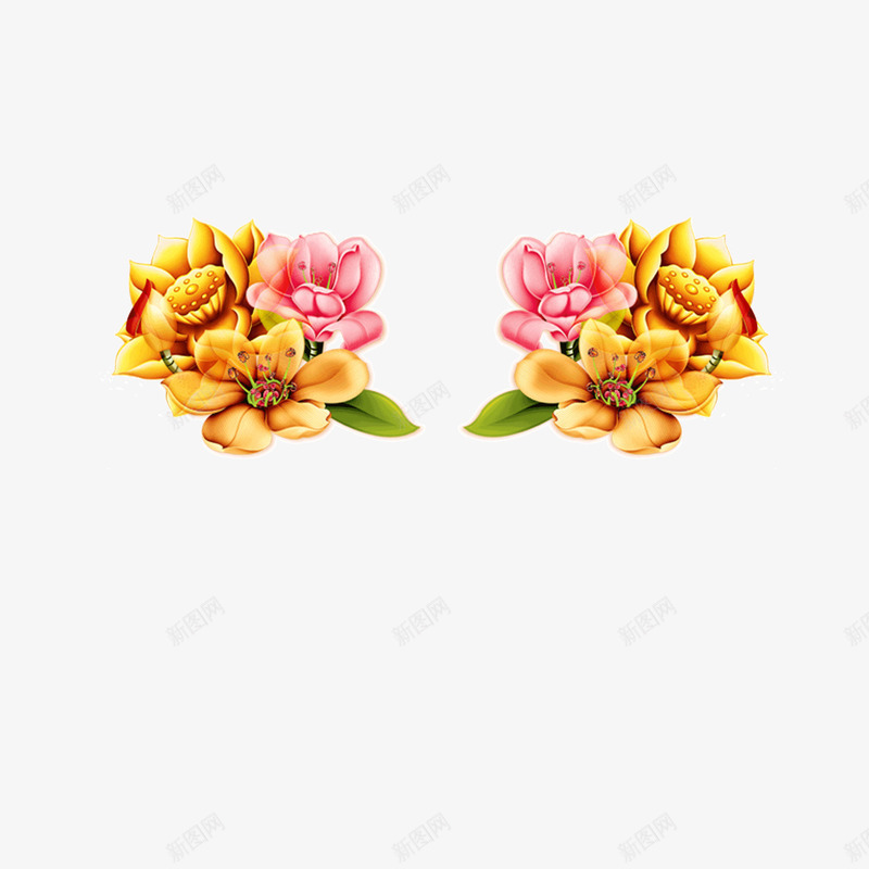 新年节日莲花装饰png免抠素材_新图网 https://ixintu.com 新年莲花装饰 节日装饰 花 莲花