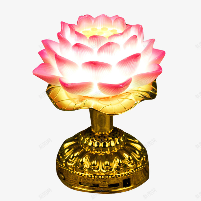 仿真莲花烛台png免抠素材_新图网 https://ixintu.com 红色莲花 香火