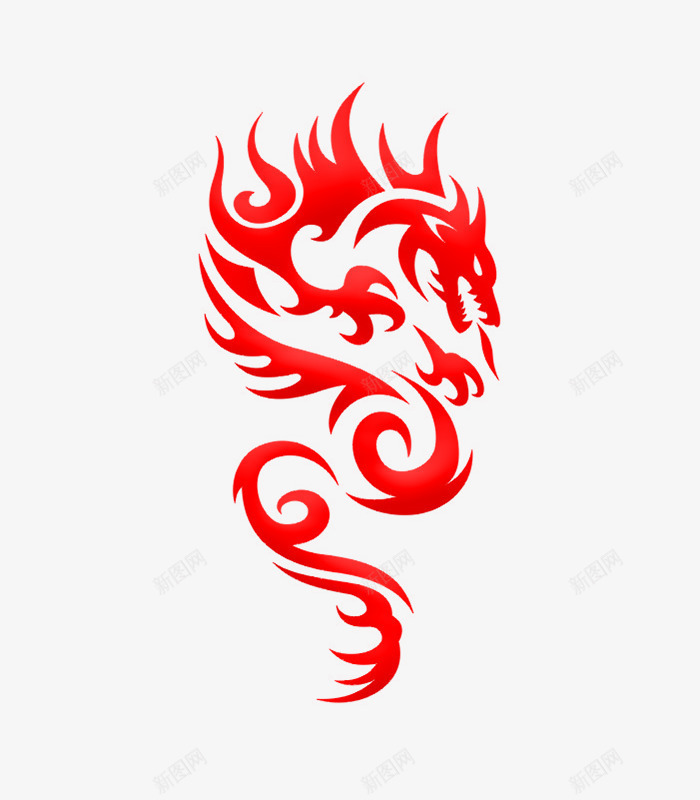 简约经典动物剪纸广告龙png免抠素材_新图网 https://ixintu.com 剪纸样式 剪纸设计 动物剪纸 广告设计 海报设计 经典古风剪纸 龙