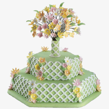 草绿花生日蛋糕png免抠素材_新图网 https://ixintu.com png 唯美 生日蛋糕 装饰