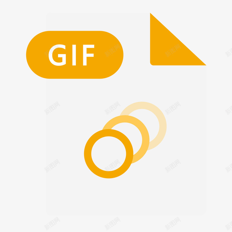 黄色扁平化GIF图图标矢量图eps_新图网 https://ixintu.com GIF 卡通图标 字母 扁平化 照片 英文 黄色 矢量图