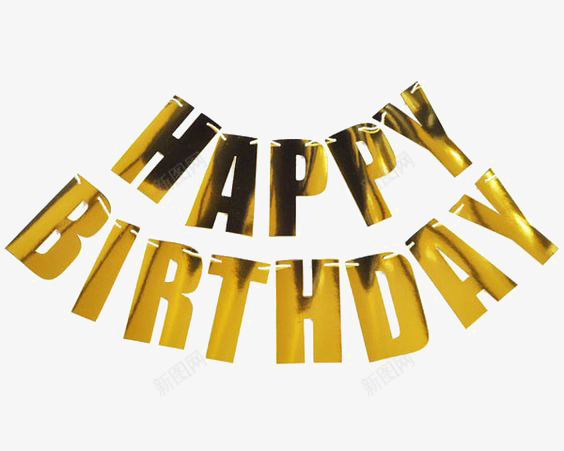 金色英文艺术字png免抠素材_新图网 https://ixintu.com birthday happy 文字排版 生日快乐 英文字体设计 英文字装饰 金属