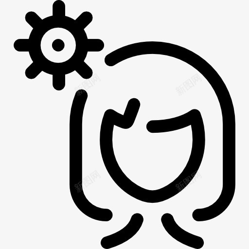 女人的工作图标png_新图网 https://ixintu.com femenine 人 女性的选择 设置 齿轮