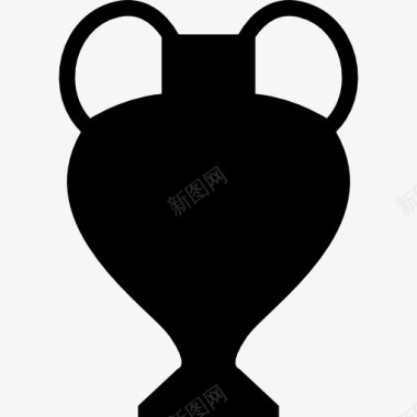 奖杯瓶黑色轮廓的形状图标图标