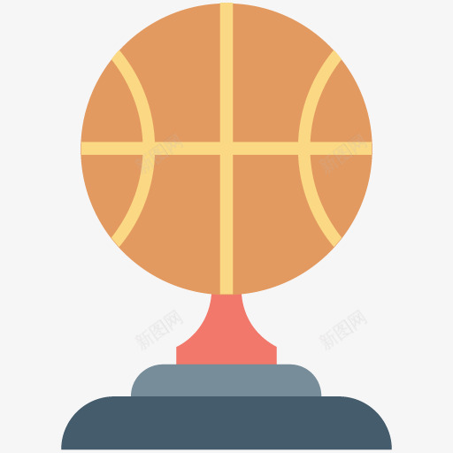 篮球奖杯png免抠素材_新图网 https://ixintu.com 卡通奖杯 奖励 手绘奖杯 棕色奖杯 篮球 篮球奖杯