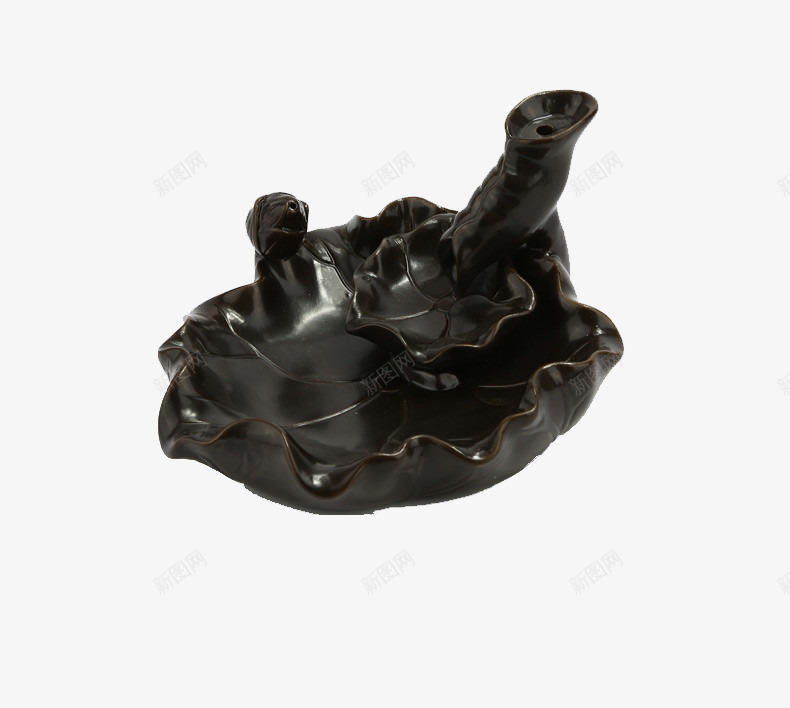 纯铜香炉png免抠素材_新图网 https://ixintu.com 倒流 台湾纯铜莲花香炉 荷塘月色 莲花 香炉
