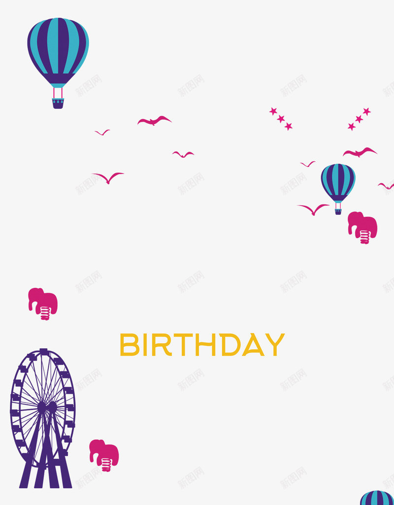 生日活动打折psd免抠素材_新图网 https://ixintu.com 75折 BIRTHDAY 促销 生日 英文