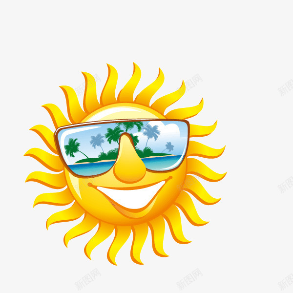 夏日阳光墨镜炎热png免抠素材_新图网 https://ixintu.com 墨镜 夏日 炎热 阳光