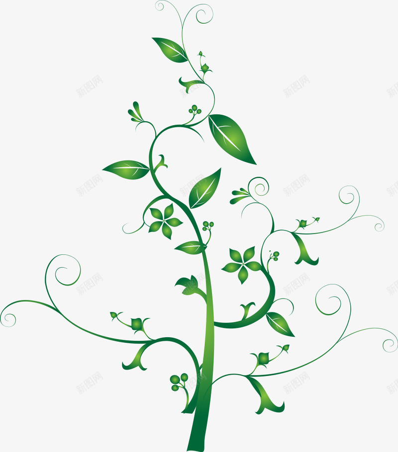 绿色植物psd免抠素材_新图网 https://ixintu.com 时尚 植物 环保主题 生长 绿色