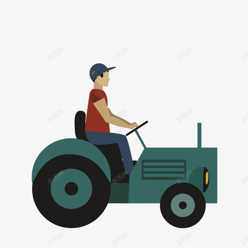 开拖拉机的工人png免抠素材_新图网 https://ixintu.com 人人有责 保护环境 爱护家园 环保 绿化 绿化森林