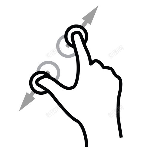 二手指规模gestureworks图标png_新图网 https://ixintu.com finger scale two 二 手指 规模