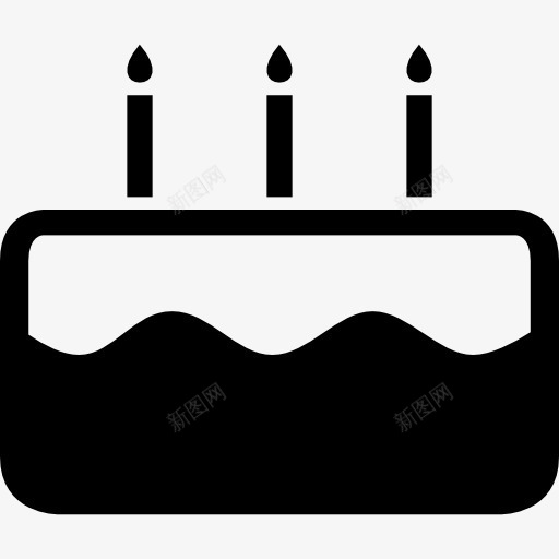 生日蛋糕三燃烧的蜡烛图标png_新图网 https://ixintu.com 周年 庆典 燃烧 生日蛋糕 缪图标 蛋糕 蜡烛 食品