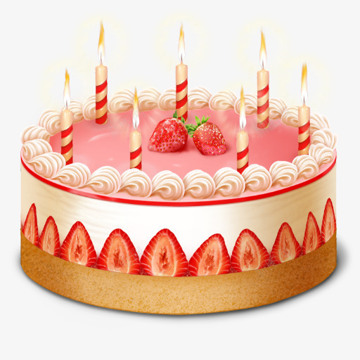 粉色草莓生日蛋糕png免抠素材_新图网 https://ixintu.com 生日 粉色 草莓 蛋糕