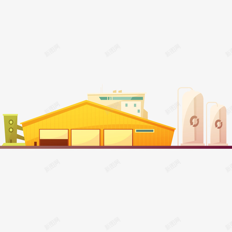 卡通垃圾回收站png免抠素材_新图网 https://ixintu.com 垃圾分类 垃圾回收 循环利用 爱护环境 环保
