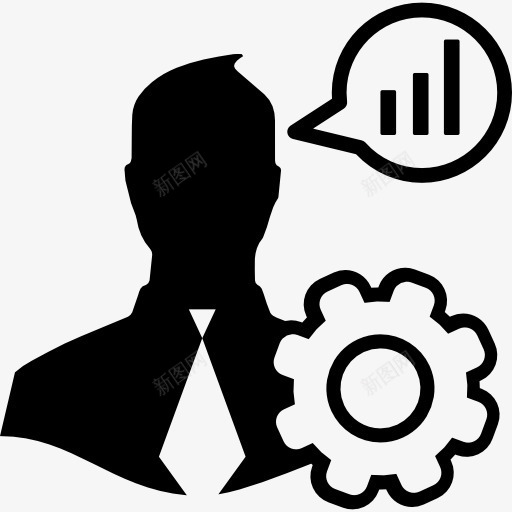 用户设置界面符号图标png_新图网 https://ixintu.com 接口 用户 符号 设置 语音气泡 象征 配置 酒吧图形 齿轮