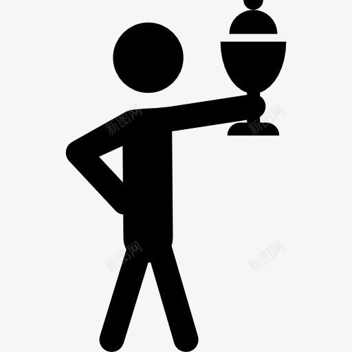 站着的人抱着嬉戏的奖杯图标png_新图网 https://ixintu.com sportpictos 人 奖杯 嬉戏 抱着 杯的剪影 男 运动