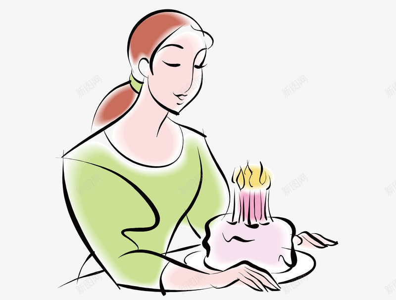 生日蛋糕矢量图ai免抠素材_新图网 https://ixintu.com 妈妈 生日蛋糕 矢量图 给妈妈过生日 节日 蛋糕