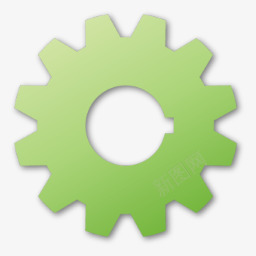 绿色齿轮卡通图标png_新图网 https://ixintu.com 卡通 图标 绿色 齿轮