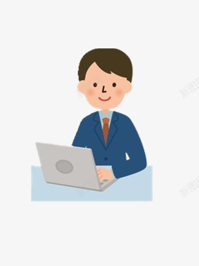 坐在电脑前的孩子png免抠素材_新图网 https://ixintu.com 制服 男孩 素材 西装