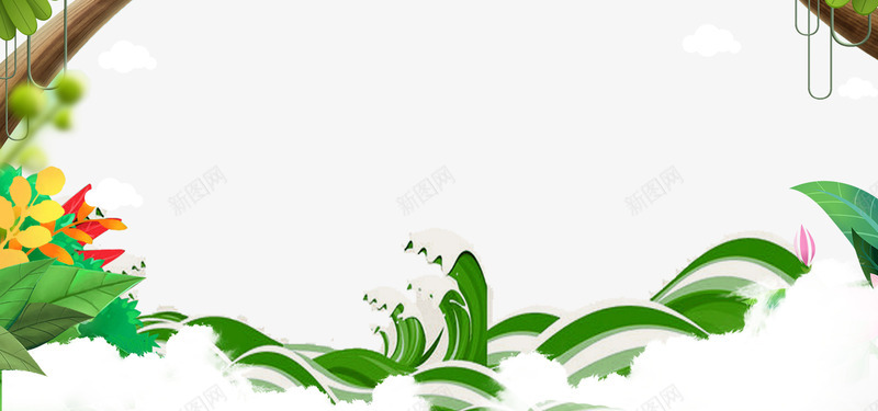 端午节复古风边框psd免抠素材_新图网 https://ixintu.com 卡通 可爱 浓情端午 端午节 端午钜惠 粽享端午 粽子节 龙舟节