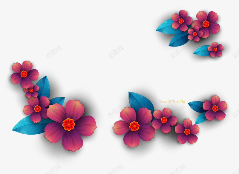 新年花瓣剪纸装饰图案矢量图ai免抠素材_新图网 https://ixintu.com 中国风边框 新年 新年纹理边框 新年花瓣剪纸 新年边框 花朵 花朵剪纸 边框 矢量图