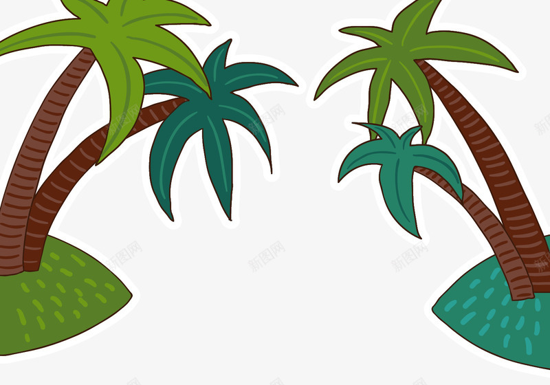 椰子树林png免抠素材_新图网 https://ixintu.com 夏日度假背景 果园背景 果树 椰子树 椰树 热带地区