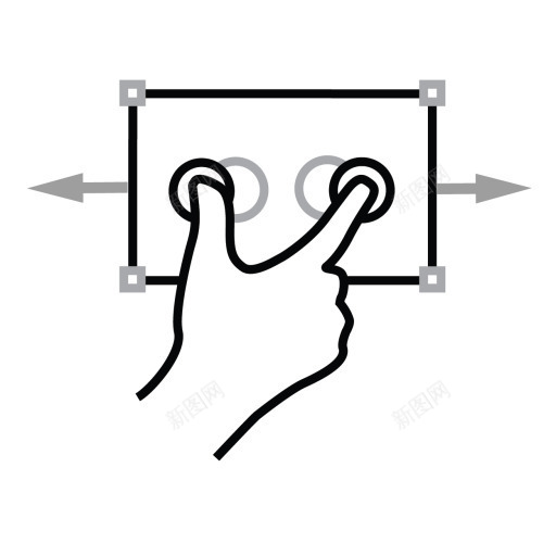 两个手指水平规模gestureworksicons图标png_新图网 https://ixintu.com finger horizontal scale two 两个 手指 水平 规模