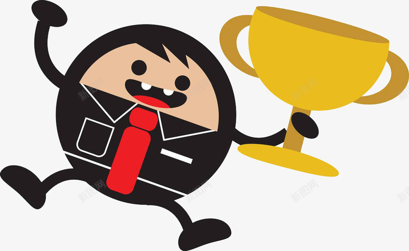 拿着奖杯跳跃的人png免抠素材_新图网 https://ixintu.com 冠军 卡通手绘 名次 奖杯 排名 排序 排行 次序 热销排行 荣誉 获奖