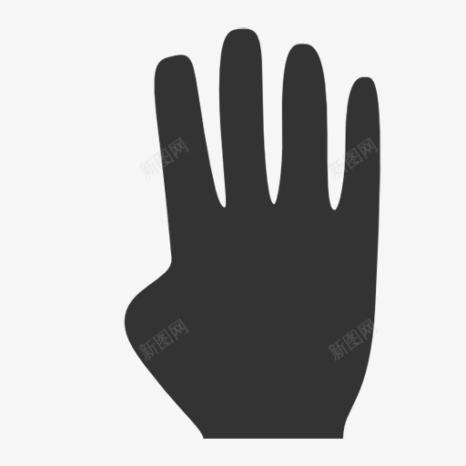 四根手指头图标png_新图网 https://ixintu.com 手指