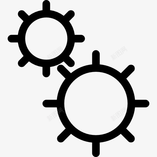 设置齿轮轮廓界面符号图标png_新图网 https://ixintu.com 两 大纲设置 界面 符号 设置 配置 齿轮