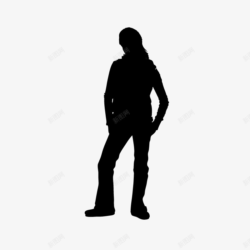 卡通装饰人物剪影企业文化装饰图标png_新图网 https://ixintu.com PPT制作模板 人物剪影 人物拍照姿势 企业海报设计 剪影 拍照小人 职业人物剪影