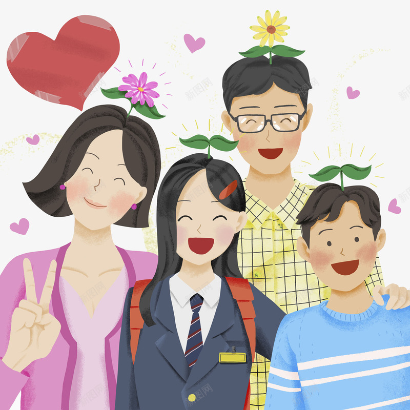 全家福照片png免抠素材_新图网 https://ixintu.com 全家福 和睦 喜悦 幸福 照片