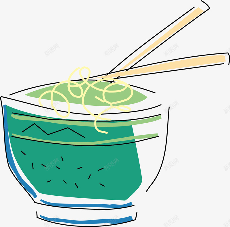 长寿面条矢量图ai免抠素材_新图网 https://ixintu.com 生日 祝寿 长寿 面条 矢量图