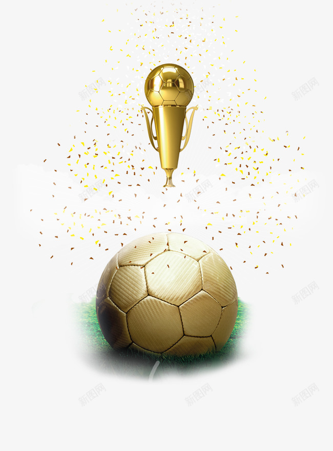 世界杯足球奖杯png免抠素材_新图网 https://ixintu.com 世界杯 奖杯 彩带 足球