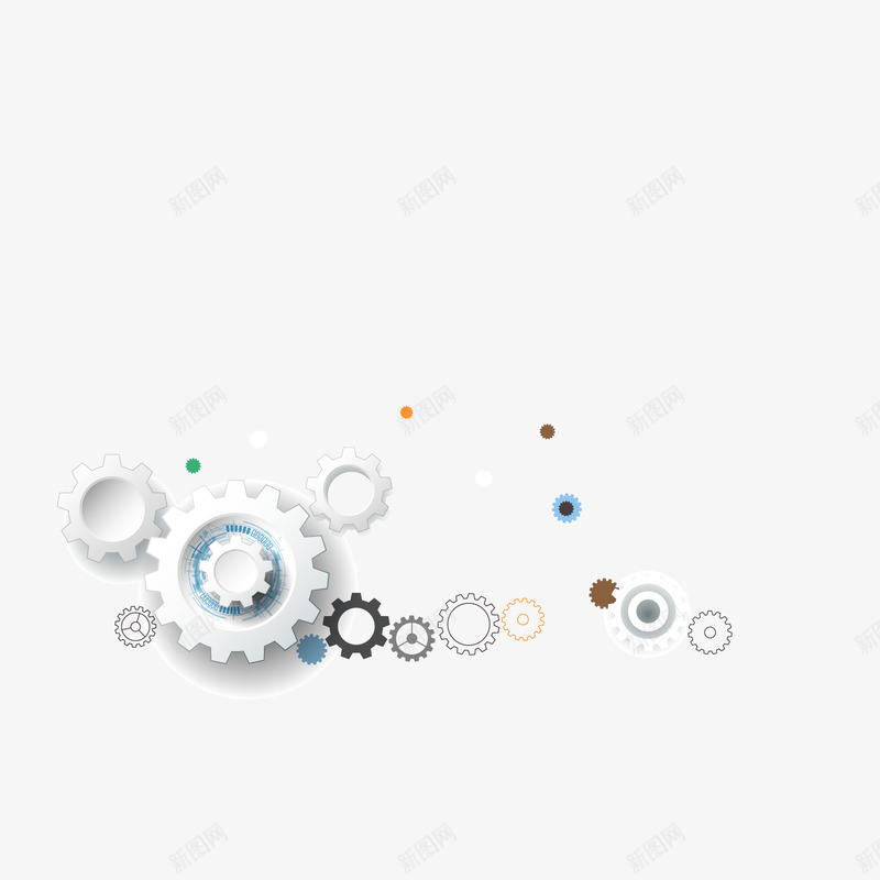银色齿轮组科技背景png免抠素材_新图网 https://ixintu.com 科技 背景 银色 齿轮组