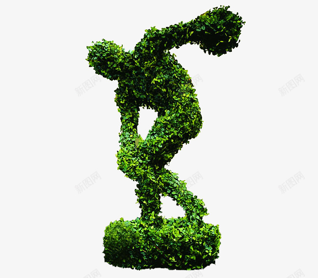打球的人psd免抠素材_新图网 https://ixintu.com 植物造型 环保 绿色