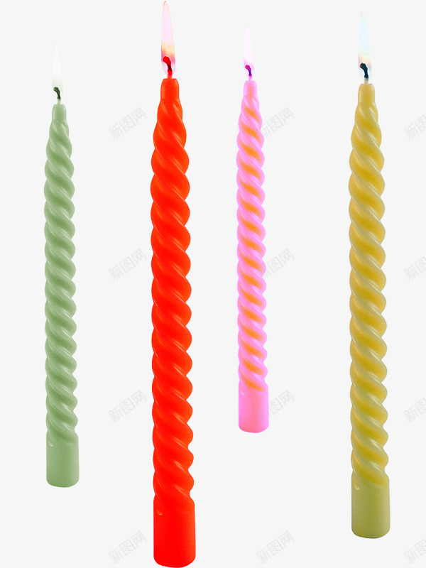 螺纹状彩色生日蜡烛png免抠素材_新图网 https://ixintu.com 彩色蜡烛 生日素材 生日蜡烛