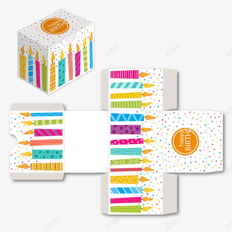 生日蛋糕盒子png免抠素材_新图网 https://ixintu.com 蜡烛盒子 高清