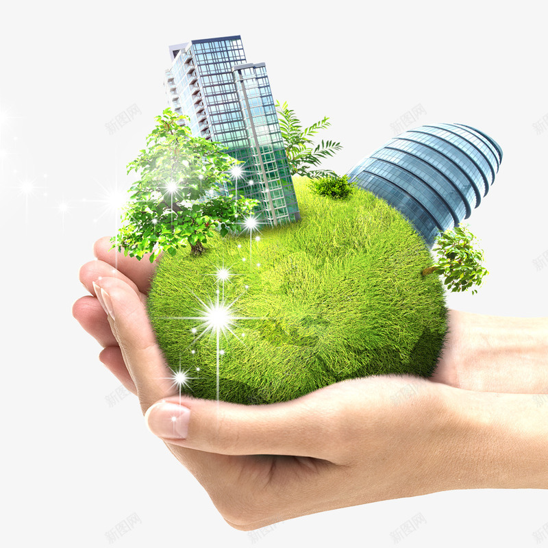保护城市环境psd免抠素材_新图网 https://ixintu.com 保护环境 双手 城市 环保 环保宣传 环境