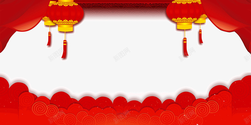 红色立体剪纸新年边框psd免抠素材_新图网 https://ixintu.com 中国风 传统 海报边框 红色立体剪纸新年边框 节日装饰 装饰 边框